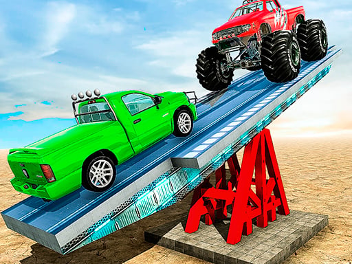 Seesaw Ramp Car Balance Driving Challenge