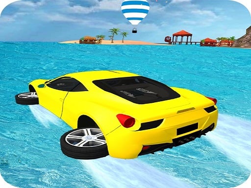 Water Surfing Car Stunts Game 3d