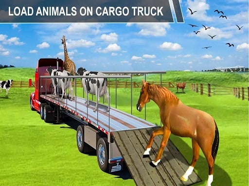 Animal Cargo Transporter Truck Game 3d